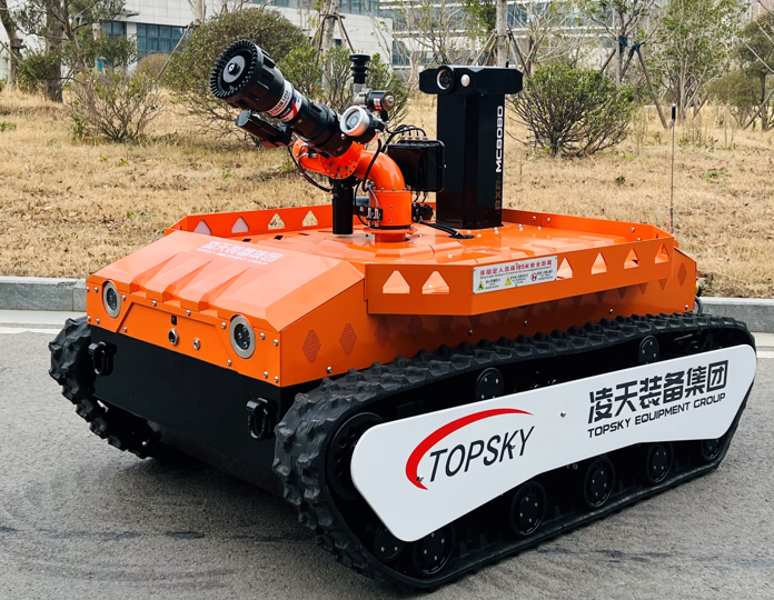 防爆消防滅火偵察機器人【增強動力】 （第5代，360°升降云臺探測裝置+語音控制）
